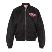 Bomberjack met logo Kenzo , Black , Heren