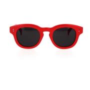 Rode ronde zonnebril met grijze lenzen Kenzo , Red , Unisex