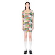 Metropolitaanse Grafische Midi Jurk Kenzo , Multicolor , Dames