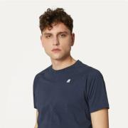 Katoenen T-Shirt, Stijlvolle Garderobe Must-have K-Way , Blue , Heren