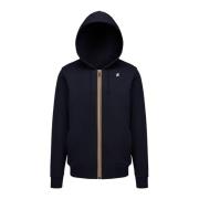 Sweatshirt met rits K-Way , Blue , Heren