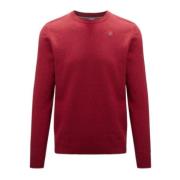 Merino Crewneck Sweater Bordeaux K-Way , Red , Heren