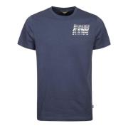 Comfortabel Blauw Katoenen T-Shirt met Logo Print K-Way , Blue , Heren