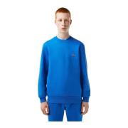 Heren Blauwe Basic Sweater Warm. . Tijdloos. Lacoste , Blue , Heren