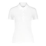 Logo Applique Slim-Fit Poloshirt Lacoste , White , Dames