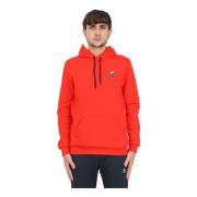 Rode hoodie voor heren le coq sportif , Red , Heren