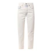 Witte Jeans met Tapered Leg Levi's , White , Dames