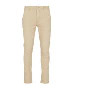 Beige Katoenen Stretch Broek Levi's , Beige , Heren