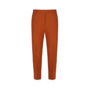 Zijden Canvas Chinos Max Mara , Orange , Dames