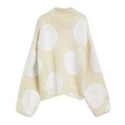 Pullover met Ronde Hals Max Mara , Beige , Dames