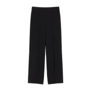 Elegante Straight Broek Max Mara , Black , Dames