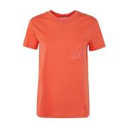 Peach Side Pocket T-Shirt Max Mara , Orange , Dames