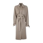 Dubbelbreasted trenchcoat Max Mara , Gray , Dames