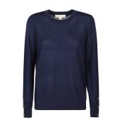 Midnight Blue Merino Knooptrui Michael Kors , Blue , Dames