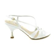 Boho Chic Zomer Sandalen Miu Miu , White , Dames