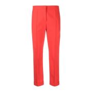 Stijlvolle Rode Geknipte Pantalon Moschino , Red , Dames