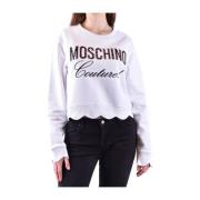 Witte Ss22 Dames Sweatshirts met Gommino Loafers Moschino , White , Da...