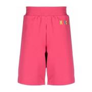 Casual biologisch katoenen logo shorts Moschino , Pink , Heren