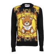 Teddy Foulard Jumper Moschino , Black , Dames