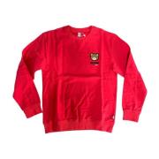 Rode Pail Innerlijke New Bear Sweatshirt Moschino , Red , Dames