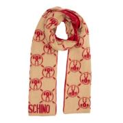 Iconisch Logopatroon Sjaal Moschino , Brown , Dames