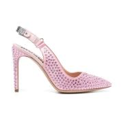 Roze pumps met kristalversiering Moschino , Pink , Dames