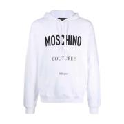 Witte Hoodie voor Heren Moschino , White , Heren