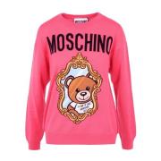 Ronde Hals Gebreide Kleding Moschino , Pink , Dames