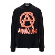 Anarchy Longsleeve Top Moschino , Black , Heren