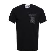Teddy Bear Katoenen T-Shirt Moschino , Black , Heren