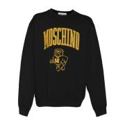 Bulldog Varsity Sweatshirt Moschino , Black , Heren