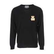 Zwarte Teddybeer Crewneck Sweatshirt Moschino , Black , Heren