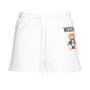 Hoge Taille A-Lijn Mini Shorts Moschino , White , Dames
