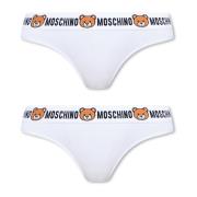 Merk thong 2-pack Moschino , White , Dames