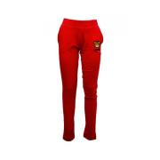 Rode broek van katoenmix met elastische tailleband en logo details Mos...