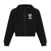 Versierde hoodie Moschino , Black , Dames