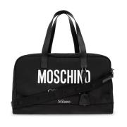 Duffeltas met logo Moschino , Black , Dames