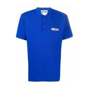 Klassieke Katoenen Polo - Maat 46 Moschino , Blue , Heren