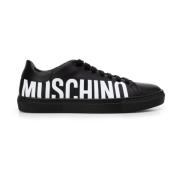 Zwarte Sneakers met Pinafore Metal Moschino , Black , Heren