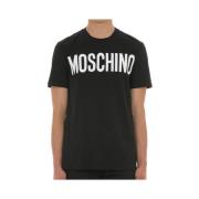 Logo T-shirt Moschino , Black , Heren
