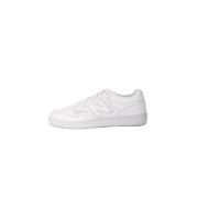 Witte Leren Sneakers met New Balance Logo New Balance , White , Heren