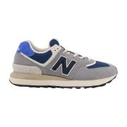 Grijze Sneakers met Leren Monogram New Balance , Gray , Heren