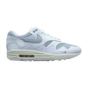 Gescheurd Leer Wit Zilver Sneakers Nike , White , Heren