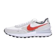 Waffle One Lage Sneaker - Wit/Rood/Platina Nike , Multicolor , Heren