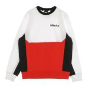 Crew Sweatshirt Wit/Rood/Zwart Streetwear Nike , White , Heren