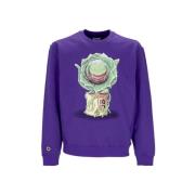 Crewneck sweatshirt voedt me Octopus , Purple , Heren
