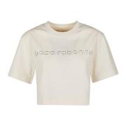 Upgrade je garderobe met Nude T-Shirt Paco Rabanne , Beige , Dames