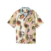 Zonnebloem Print Linnen-Katoenen Shirt Paul Smith , Beige , Heren