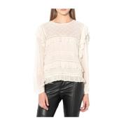 Witte reese blouse Pepe Jeans , White , Dames