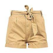 Shorts met Hoge Taille en Franje Koord Pepe Jeans , Beige , Dames